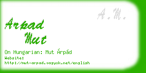 arpad mut business card